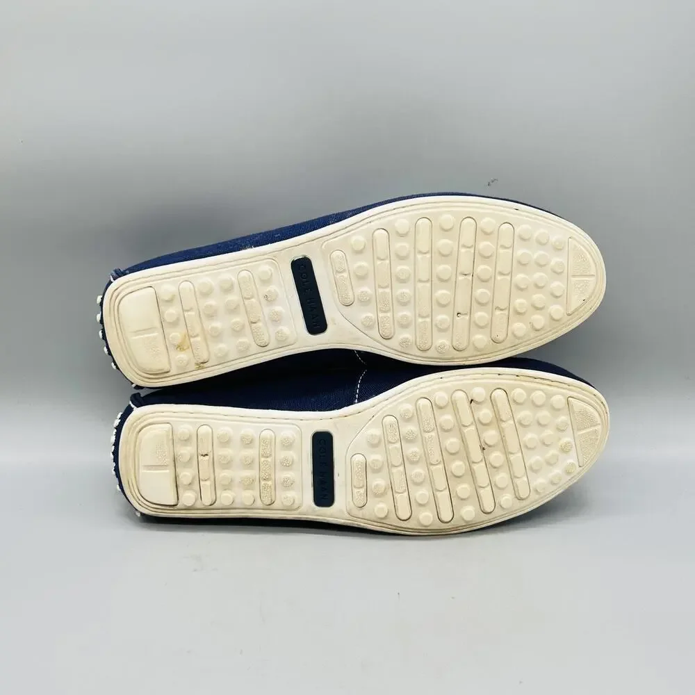 Cole Haan Shoes Mens 10.5 Blue Canvas Grand OS Boat Moc Loafers Casual Comfort